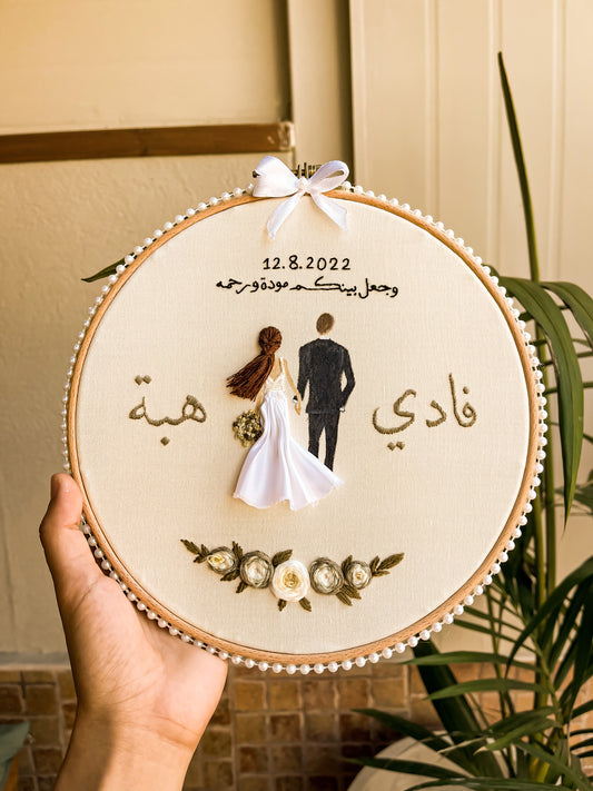 Wedding day bride and groom