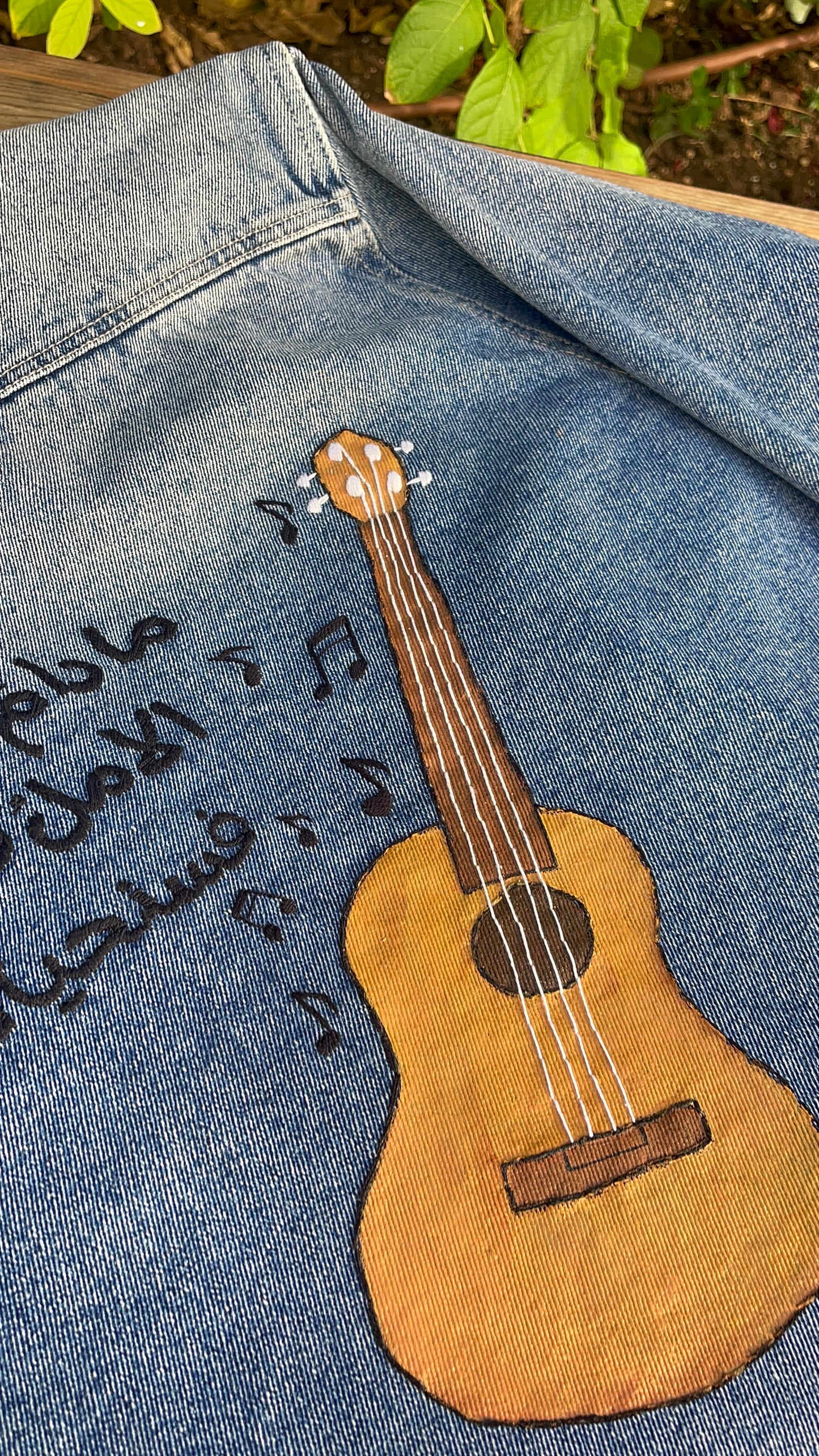 Jacket embroidery and painting