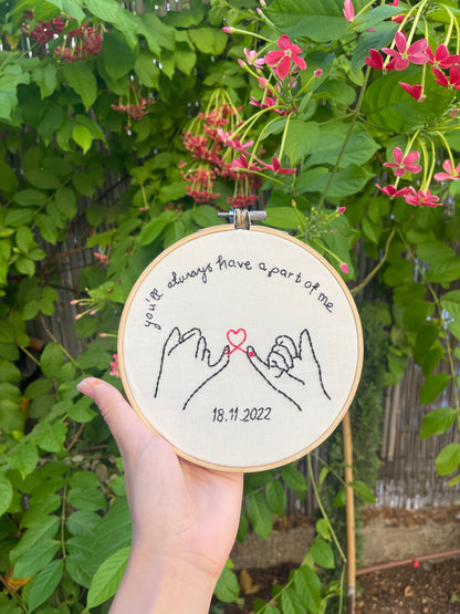 Couple Embroidery Hoop