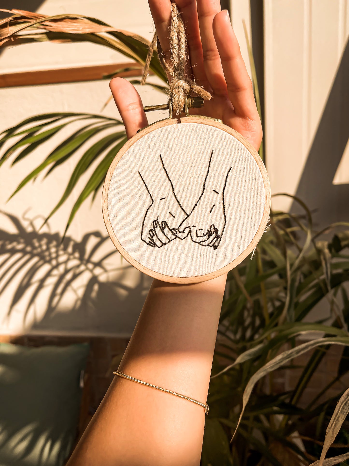 Couple Embroidery Hoop