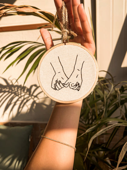 Couple Embroidery Hoop