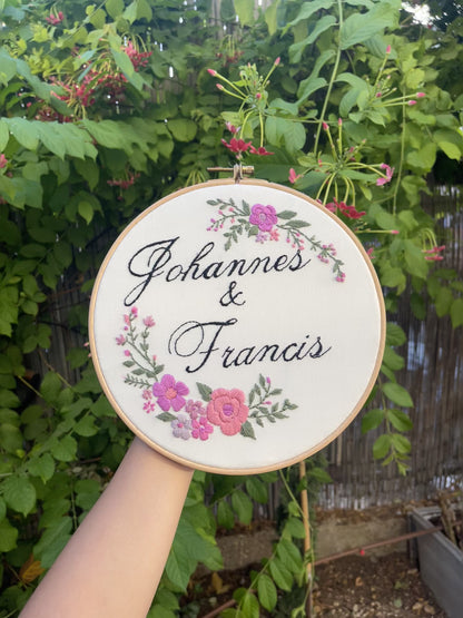 Couple Embroidery Hoop